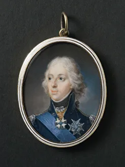Order Of The Seraphim Prints: Gustav IV Adolf (1778-1837), 1802. Creator: Gerhard von Kügelgen