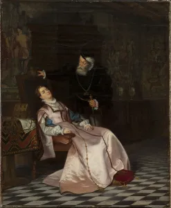 Gustav Vasa finds his consort Catherine Stenbock sleeping and hear her say King
