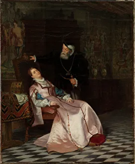 Salmson Hugo Prints: Gustav Vasa finds his wife Katarina Stenbock asleep and hears her say: I love King