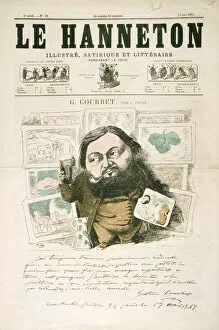 Pamphlet Gallery: Gustave Courbet, French painter, 1867. Artist: Leonce Justin Alexandre Petit