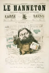 Pamphlet Gallery: Gustave Courbet, French painter, 1867. Artist: Leonce Justin Alexandre Petit