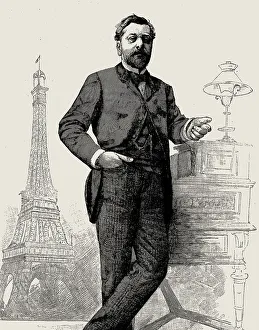 Eiffel Tower Prints: Gustave Eiffel (1832-1923) From Revue illustrée, c. 1889. Creator: Anonymous
