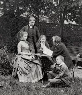 Eiffel Collection: Gustave Eiffel, French engineer, with his family, 1882