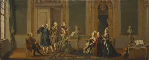 Pehr 1732 1816 Collection: Gustavian Style Interior with a Musical Party, 1779