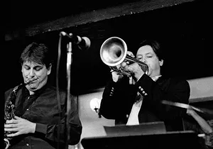 Alto Saxophone Prints: Guy Barker and Nigel Hitchcock, Watermill, Dorking, Surrey, September 2000. Artist