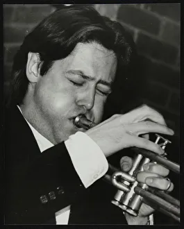 Blowing Your Own Trumpet Collection: Guy Barker playing the trumpet at The Fairway, Welwyn Garden City, Hertfordshire, 3 November 1991