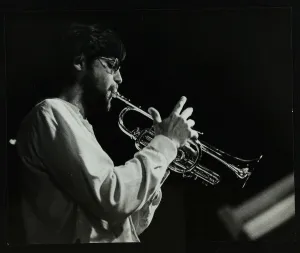 Wavendon Prints: Guy Barker playing the trumpet at The Stables, Wavendon, Buckinghamshire. Artist