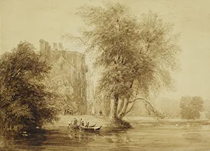 Boating Prints: Guy's Cliff, 1827. Creator: David Cox the Elder