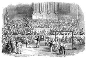 Fencing Prints: Gymnastic meeting of the Edinburgh Schools, 1864. Creator: Unknown