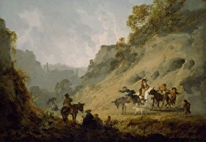 Gipsy Gallery: Gypsies with an Ass Race, 1792. Creator: Julius Caesar Ibbetson