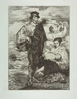 Roadside Prints: The Gypsies (Les Gitanos), 1862. Creator: Edouard Manet