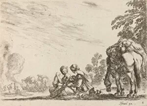 Breastfeeding Gallery: Gypsies at Rest, 1642. Creator: Stefano della Bella