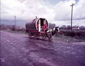 Nomadic Prints: Gypsy caravan, Ireland, c1955. Creator: Arthur Charles Kirby Ware