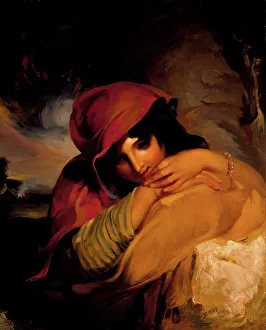 Sully Thomas Prints: The Gypsy Girl, 1839. Creator: Thomas Sully