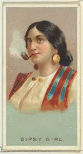 Stereotype Prints: Gypsy Girl, from Worlds Smokers series (N33) for Allen & Ginter Cigarettes, 1888