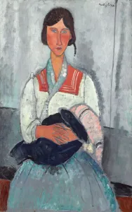 Modigliani Prints: Gypsy Woman with Baby, 1919. Creator: Amadeo Modigliani