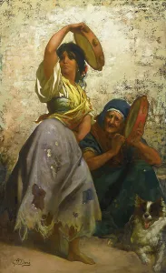 Gypsy woman dancing the Zorongo. Creator: Doré; Gustave (1832-1883)