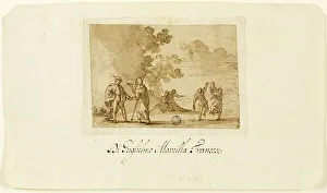 Gypsy Women and Young Men in Landscape, n.d