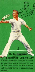Instructions Prints: H. C. Hopman - Backhand Lob-Volley, c1935. Creator: Unknown