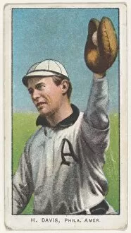 Harry Gallery: H. Davis, Philadelphia, American League, from the White Border series (T206) for the Am
