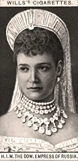 Dowager Prints: H. I. M, The Dow. Empress of Russia, 1908. Artist: WD & HO Wills