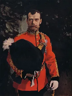 H. I. M. The Emperor Nicholas II. Colonel-in-Chief of the Royal Scots Greys, 1902. Artist: Valentin Serov