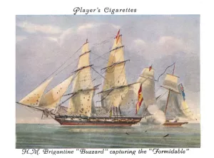 John And Sons Prints: H. M. Brigantine Buzzard capturing the Formidable, 1936. Creator: Unknown