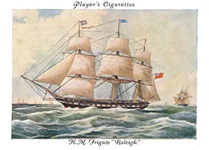 John And Sons Prints: H. M. Frigate Raleigh, 1936. Creator: Unknown