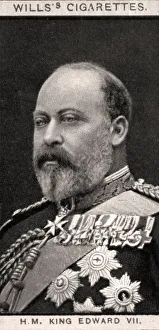 H. M King Edward VII, 1908. Artist: WD & HO Wills