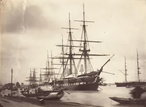 H. M. S. Shannon off Calcutta, 1858-61. Creator: Unknown