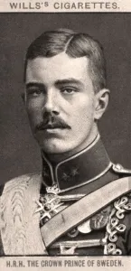 H. R. H The Crown Prince of Sweden, 1908. Artist: WD & HO Wills