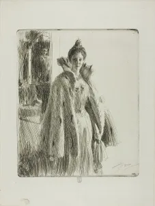 Zorn Anders Prints: H. R. H. Princess Ingeborg of Sweden II, 1900. Creator: Anders Leonard Zorn