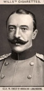 H. S. H, PR. Ernest of Hohenlohe-Langenbourg, 1908. Artist: WD & HO Wills