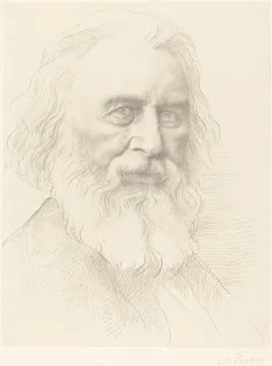 Teacher Prints: H. W. Longfellow, 2nd plate. Creator: Alphonse Legros