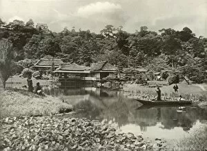 Ponting Collection: The Ha-Kei-Tei Inn and Garden at Hikone, 1910. Creator: Herbert Ponting