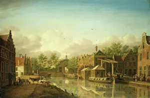 Leyden South Holland Netherlands Prints: The Haarlem Gate in Leyden as Seen From the City