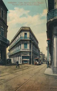 Havana Prints: Habana. Calle Neptuno y San Miguel. Neptuno and St. Michel Street, 1916