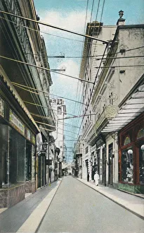 Habana: Calle Obispo O Pimargall. Obispo or Pimargall Street, c1910. Creator: Unknown Habana: Calle Obispo O Pimargall. Obispo or Pimargall Street, c1910. Creator: Unknown