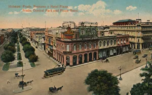 Habana: Prado, Neptuno y Hotel Plaza. Prado, Central Park and Plaza Hotel, c1910 Habana: Prado, Neptuno y Hotel Plaza. Prado, Central Park and Plaza Hotel, c1910