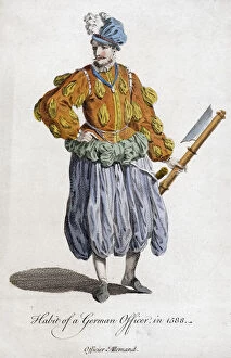 Images Dated 12th May 2007: Habit of a German officer in 1588 (18th century)