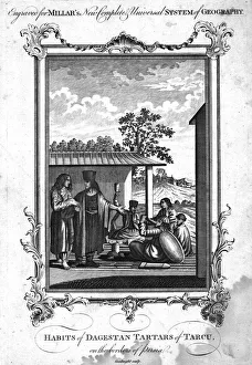 Millar Prints: Habits of Dagestan Tartars of Tarcu, on the borders of Persia, 1780. Artist: NC Goodnight