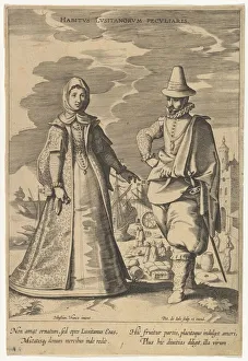Sebastiaan Francx Prints: Habitus Lusitanorum Peculiaris, from Fashions of Different Nations. n. d