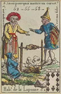 Playing Card Prints: Hab.t de la Laponie from Playing Cards (for Quartets) Costumes des Peuples Etrangers