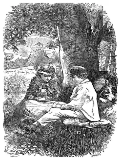 George J Pinwell Prints: Hacco, The Dwarf: Maud and Robert, 1864