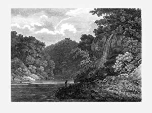 Waterfall Collection: Hackfall, Yorkshire, c1809. Creator: Letitia Byrne