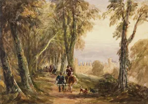 Cox David Prints: Haddon Hall in the Olden Time, c1810s-1840s. Creator: David Cox the Elder