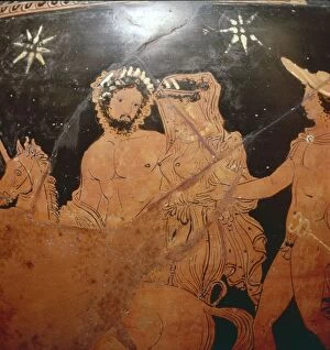 Hades carries off Persephone, detail of Red-figure Volute Krater, c380 BC Artist: Iliupersis Painter