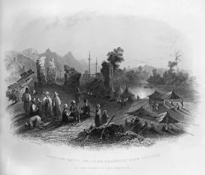 Encampment Gallery: Hadgi (Mecca pilgrims) encamped near Antioch, on the banks of the Orontes, Turkey, 1841