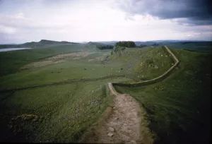 Hadrians Wall. Looking east to Cuddys Crag, c20th century. Artist: CM Dixon
