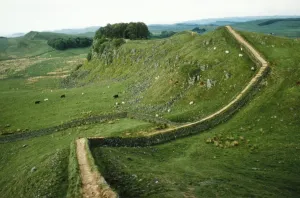 Hadrians Wall, Looking East to Cuddys Crag, Northumberland, c20th century. Artist: CM Dixon